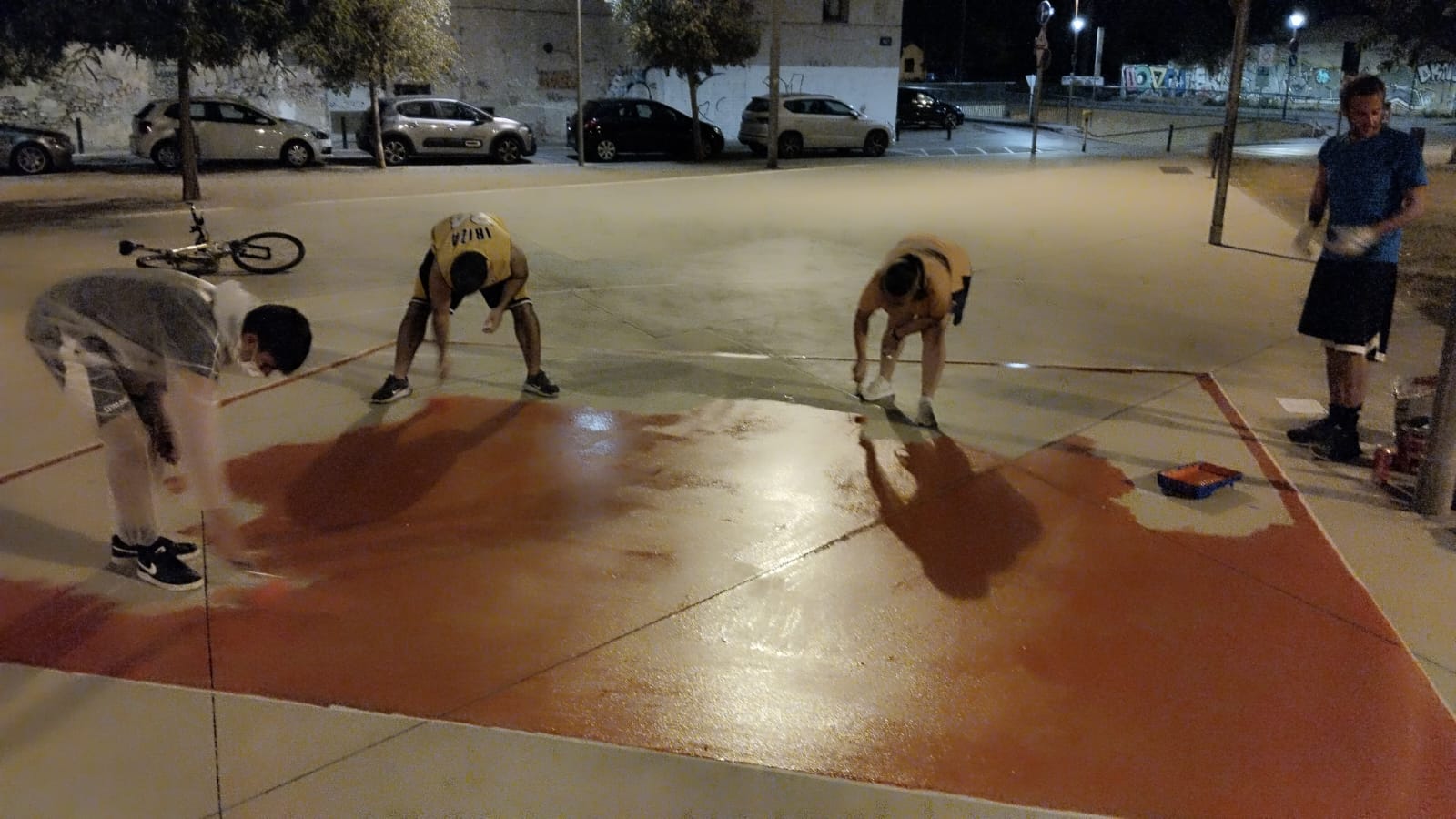 Pintada de la pista de la Riera Canyadó